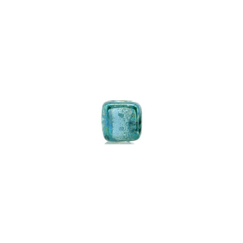 BeadsBalzar Beads & Crafts (GC7352-X) Enamel-Glazed Ceramic Slider Cube 6.5mm (Ø2.1mm) (6 PCS)