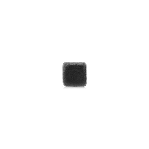 BeadsBalzar Beads & Crafts (GC7353B) BLACK (GC7353X) Ceramic Slider Cube 6.5mm (Ø2.1mm) (30 PCS)