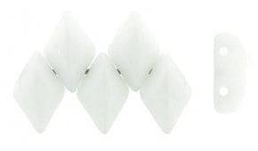 BeadsBalzar Beads & Crafts (GDU-03000) GEMDUO 8 x 5mm White