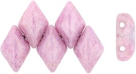 BeadsBalzar Beads & Crafts (GDU-14494WH) GEMDUO 8 x 5mm Luster - Metallic Pink