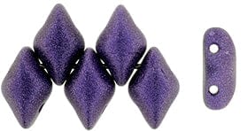 BeadsBalzar Beads & Crafts (GDU-79021MJT) GEMDUO 8 x 5mm Metallic Suede - Purple