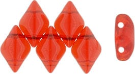 BeadsBalzar Beads & Crafts (GDU-90080) : GEMDUO 8 x 5mm Siam Ruby