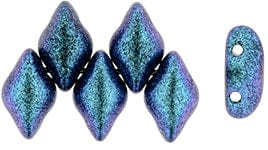 BeadsBalzar Beads & Crafts (GDU-94109JT) : GEMDUO 8 x 5mm Polychrome - Indigo Violet