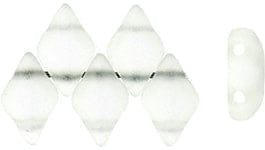 BeadsBalzar Beads & Crafts (GDU-M00030) GEMDUO 8 x 5mm Matte - Crystal