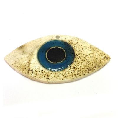 BeadsBalzar Beads & Crafts (GE3794) Ceramic Eye Pendant 96X48MM (1 PC)
