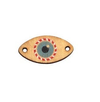 BeadsBalzar Beads & Crafts (GE5338) Wooden Connector Oval Eye March 25x13mm