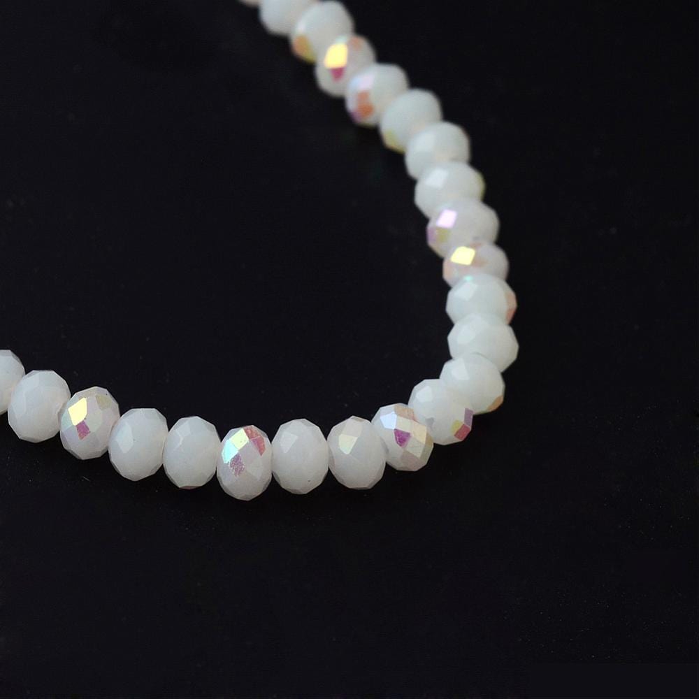 BeadsBalzar Beads & Crafts Glass beads White smoke 4x3mm (BE3472)
