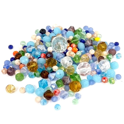 BeadsBalzar Beads & Crafts (GLCRYSMIX) Randomly Mixed bag of Glass Crystals (30 Gms)