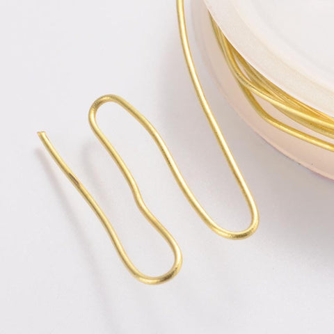 BeadsBalzar Beads & Crafts GOLD (AW8250-07) (AW8250-X) Copper Jewelry Wire, Size: 1mm (2.5m)