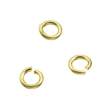 BeadsBalzar Beads & Crafts GOLD PLATED (925-51GD) (925-51SILV) Sterling silver 3,2mm open jump rings 0,6mm wire (+/- 20 PCS)