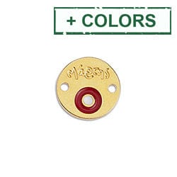BeadsBalzar Beads & Crafts (GQ6191X-10PC) Martis round motif 13mm with 2 holes (10 PCS)