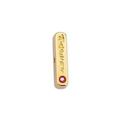 BeadsBalzar Beads & Crafts (GQ6198A) Μάρτης with eye stick for 1.5mm Hole. 24KT GOLD PLATED (2 PCS)