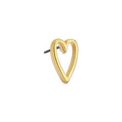 BeadsBalzar Beads & Crafts (GQ6391A) Earring heart wireframe with titanium pin  (2 PCS)