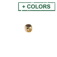 Load image into Gallery viewer, BeadsBalzar Beads &amp; Crafts (GQ6497X) Brass rounded cube bead 4mm H2,8mm (20 pcs)
