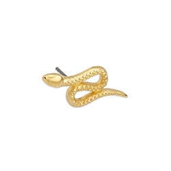 BeadsBalzar Beads & Crafts (GQ6500A) 24KT GOLD PLATED (GQ6500X) Good Quality Earring snake with titanium pin (2 pcs)