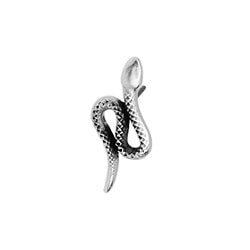 BeadsBalzar Beads & Crafts (GQ6500B) SILVER ANTIQUE (GQ6500X) Good Quality Earring snake with titanium pin (2 pcs)