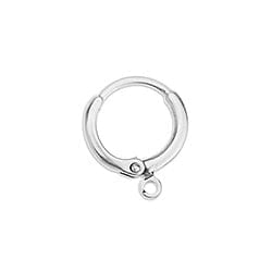 BeadsBalzar Beads & Crafts (GQ6511B) SILVER ANTIQUE (GQ6511X) 13.4 x 16mm Brass ear ring with ring (1 PAIR)