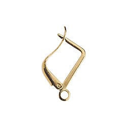 BeadsBalzar Beads & Crafts (GQ6514A) 10.4 x 20.5mm Brass ear hook with ring (2 pairs)