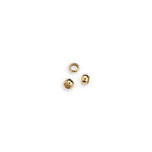 Load image into Gallery viewer, BeadsBalzar Beads &amp; Crafts (GQ6522A) 24KT GOLD PLATED (GQ6522X) Brass crimp bead 2.5mm-Φ1.5mm (2 GMS - ABOUT 85 PCS)
