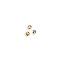 BeadsBalzar Beads & Crafts (GQ6522A) 24KT GOLD PLATED (GQ6522X) Brass crimp bead 2.5mm-Φ1.5mm (2 GMS - ABOUT 85 PCS)