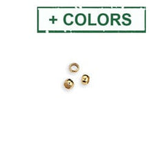 Load image into Gallery viewer, BeadsBalzar Beads &amp; Crafts (GQ6522X) Brass crimp bead 2.5mm-Φ1.5mm (2 GMS - ABOUT 85 PCS)
