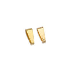 BeadsBalzar Beads & Crafts (GQ6524A) 24KT GOLD PLATED (GQ6524X) Brass component bail triangular ring 8mm (20 PCS)