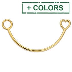BeadsBalzar Beads & Crafts (GQB7212X) Half bracelet with heart & circle wireframe (1 PC)