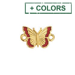 BeadsBalzar Beads & Crafts (GQB8523-X-10PC) Alloy Motif butterfly with 2 rings 16x11mm (10 PCS)