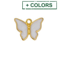 BeadsBalzar Beads & Crafts (GQB8745-X) Alloy Butterfly motif pendant 17x14mm (2PCS)