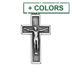 BeadsBalzar Beads & Crafts (GQC6730X) 15X28MM Cross with Jesus relief pendant (2 PCS)