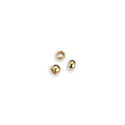 BeadsBalzar Beads & Crafts (GQC6808A) Brass crimp bead 3mm-Φ2mm Hole: Ø 2 ( ... GMS)
