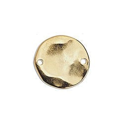 BeadsBalzar Beads & Crafts (GQD7090A) Disc hammered 16mm with 2 holes (2 PCS)