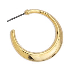 BeadsBalzar Beads & Crafts (GQE7158A) Earring hoop bold narrow 28mm with titanium pin (2 PCS)