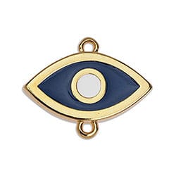 BeadsBalzar Beads & Crafts (GQE7642B) GOLD/BLUE (GQE7642X) Eye 20x26mm with 2 eyes (2PCS)