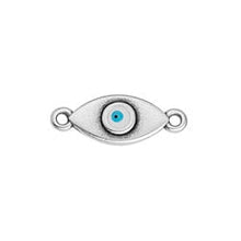 Load image into Gallery viewer, BeadsBalzar Beads &amp; Crafts (GQE8513-GB) Alloy Motif eye with 2 rings 20x7mm (2 PCS)
