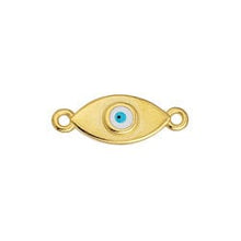 Load image into Gallery viewer, BeadsBalzar Beads &amp; Crafts (GQE8513-GB) Alloy Motif eye with 2 rings 20x7mm (2 PCS)

