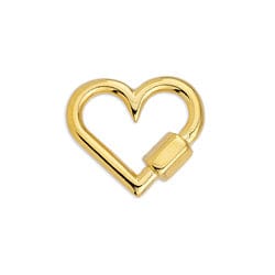 BeadsBalzar Beads & Crafts (GQH6819A) 24KT GOLD PLATED (GQH6819X)  Padlock heart shape motif wireframe (2 PCS)