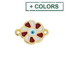Load image into Gallery viewer, BeadsBalzar Beads &amp; Crafts (GQM8559-X) Alloy Flower 18x13mm motif with 2 rings (1 PC)
