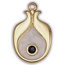 BeadsBalzar Beads & Crafts (GQP6814A) Pomegranate with eye pendant (1 PC)