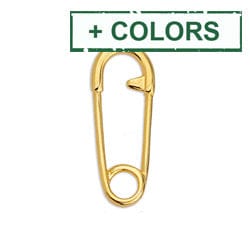 BeadsBalzar Beads & Crafts (GQP7076X) Metal Safety pin motif 23x9mm (4 pcs)