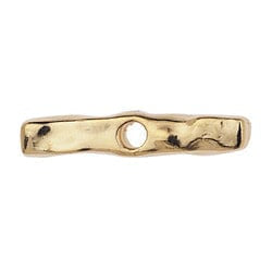 BeadsBalzar Beads & Crafts (GQT6717A) Bar hammered part 2 of toggle clasp 24KT GOLD PLATED (2 PCS)