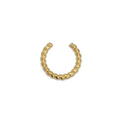 BeadsBalzar Beads & Crafts (GQT7210A) Cuff earring twisted rope 11mm (2 PCS)