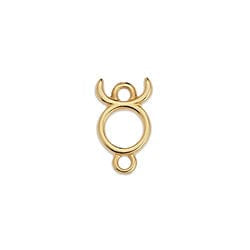 BeadsBalzar Beads & Crafts (GQZ7161X) Zodiac signs Capricorn with 2 rings about 12-15MM (3 PCS)