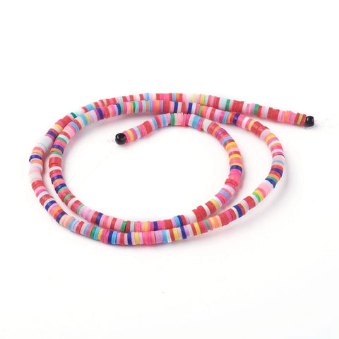 BeadsBalzar Beads & Crafts (HE6764B) Environmental Handmade Polymer Clay Heishi Beads, Mixed 4mmx1mm