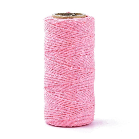 BeadsBalzar Beads & Crafts HOT PINK (CM8255-B02) (CM8255-B10) Macrame Cotton Cord, Twisted Cotton Rope, 1.5mm (70m)