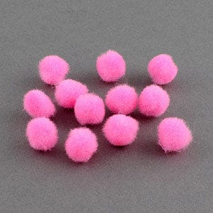 BeadsBalzar Beads & Crafts HOT PINK (PM2083X) Pom Pom Yarn Pom Pom Balls, HotPink Size: about 10mm (100 PCS)