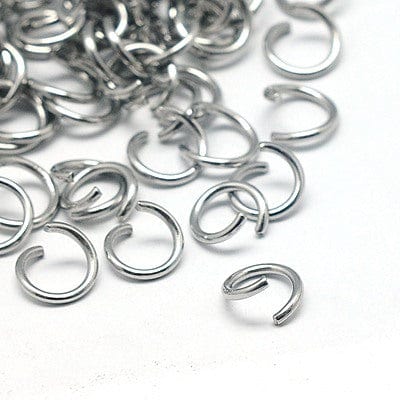 BeadsBalzar Beads & Crafts (JR171) 304 Stainless Steel Open Jump Rings, 4x0.7mm (10 GMS)