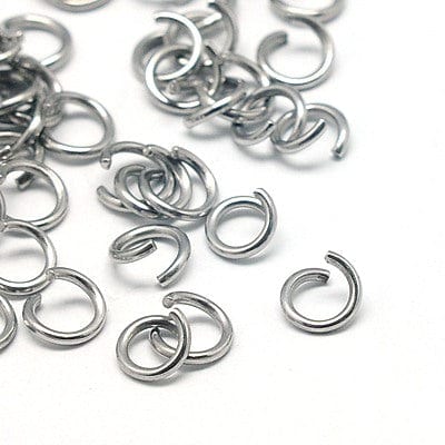 BeadsBalzar Beads & Crafts (JR4398) Stainless Steel Jump Rings 6mm (20 GRAMS)