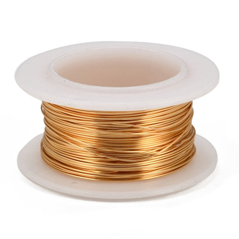 BeadsBalzar Beads & Crafts (JW7182-06) Copper Jewelry Wire, Golden 0.6mm (6m)