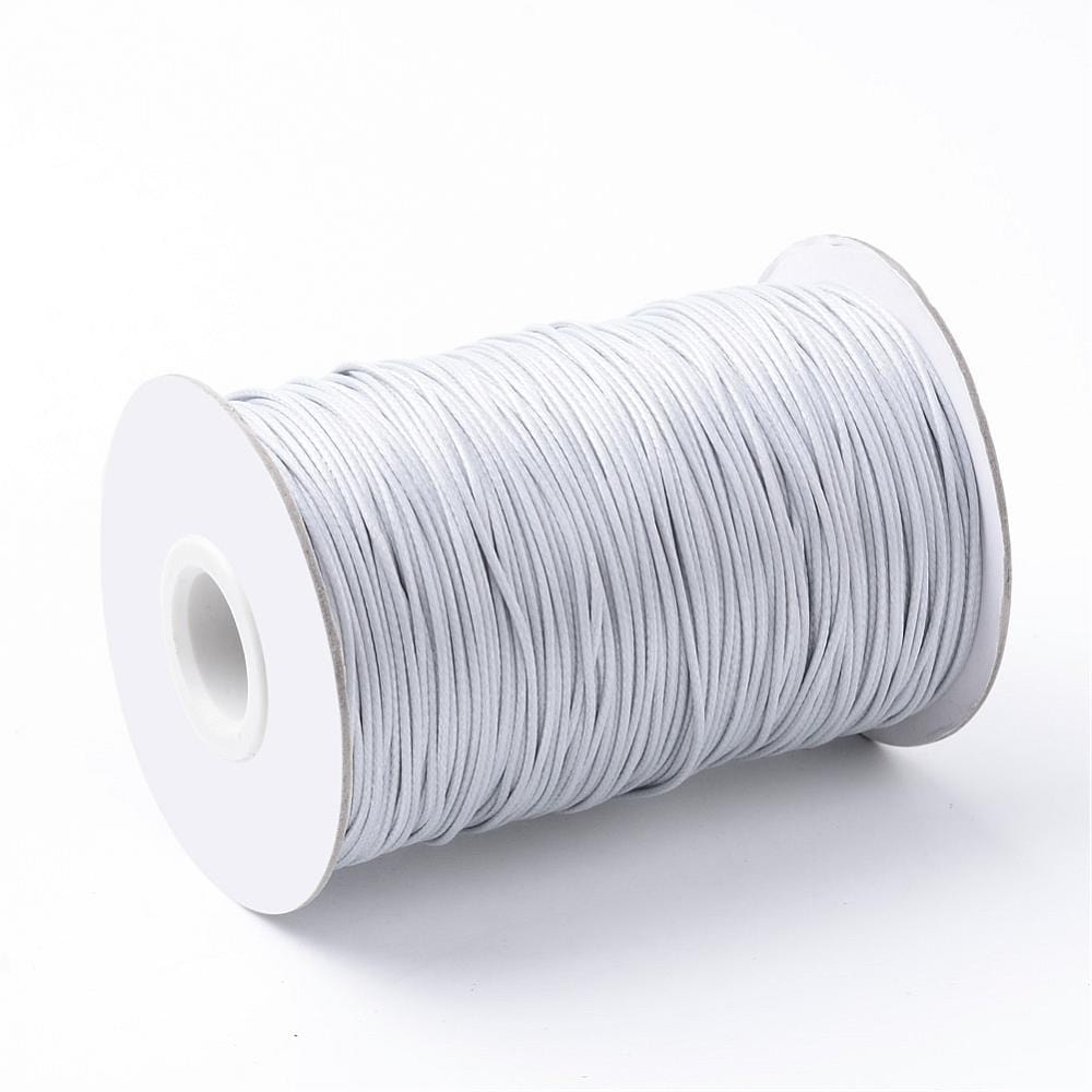 BeadsBalzar Beads & Crafts Korean Wax Polyester Cords, LIGHT GREY Size: about 2mm thick;